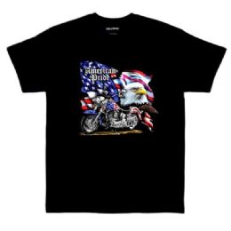 6 Wholesale American Pride Black Color T-Shirts Xxxl