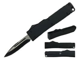 12 pieces 5.25-inch Anodized Aluminum Handle Mini OTF -Pocket Clip Black - Outdoor Recreation