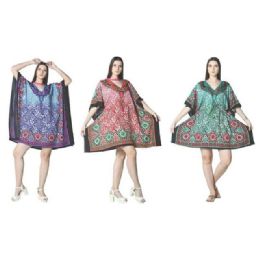 Multicolor Paisley Graphic Short Kaftan Tops - Assorted