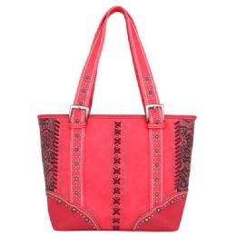 Montana West Tooled Collection Handbag Hot Pink