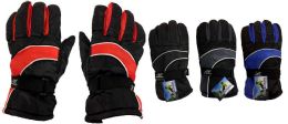 24 Pieces Mens -20c Weatherproof Winter Ski Gloves - Assorted - Conductive Texting Gloves