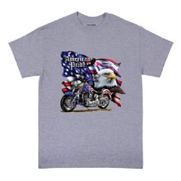 6 Wholesale American Pride Sports Gray Color T-Shirts Xxl