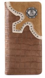 12 Pieces Croc Print Men's Bifold Long Pu Leather Wallet - Card Holders and Address Books