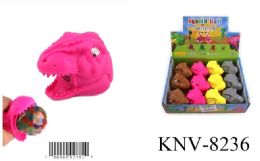 12 pieces Dinosaur Head Squish Ball - Slime & Squishees