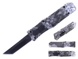 12 pieces Camo 5.25-inch Anodized Aluminum Handle W/ 1 7/8-inch Black Blade - Outdoor Recreation