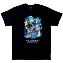 12 pieces of Wolf Country Black Color T-Shirts Xxl