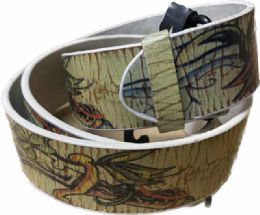 12 pieces Vintage Dragon Style Fashion Pu Belts - Assorted Sizes - Unisex Fashion Belts