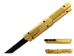 12 of Gold 6.5-inch Anodized Aluminum Handle W/ 1 7/8-inch Black Blade