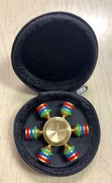 24 pieces Metallic Fidget Spinners TrI-Lobed Red Blue Green Ring On it - Fidget Spinners