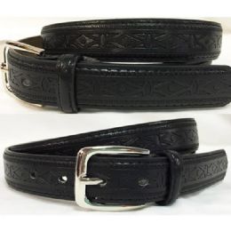 12 pieces Skinny Men's Black Belts - Adult Size - Unisex Fashion Belts