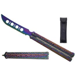 12 pieces 11-inch Big Boy's Butterfly Trainer - Rainbow - Toy Weapons