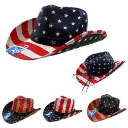 12 pieces Americana Cowboy Hats - Cowboy & Boonie Hat