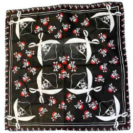 12 pieces Pirate Print Bandanas - Bandanas