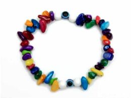 12 pieces Evil Eye Chip Bracelets - Assorted - Bracelets