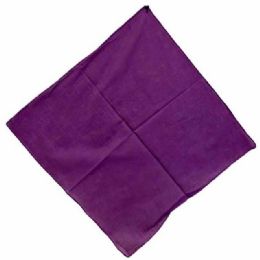 12 pieces Solid Color Purple Bandanas - Bandanas