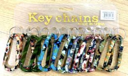 12 pieces 3-inch Camo Print Keychains - Key Chains