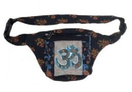 5 pieces Handmade Cotton Peace Sign Waist Bag - Fanny Pack