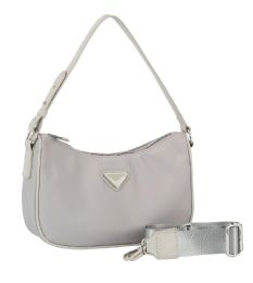 12 pieces Fasion Hobo Tessuto Mini With Detachable Strap - Gray - Leather Purses and Handbags