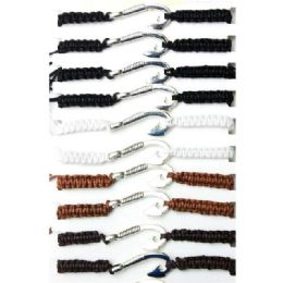 12 pieces Rope Band Hook Bracelets - Assorted - Bracelets