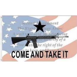 12 pieces "come And Take It" 2nd Amendment Rifle Flag - 3' X 5' - Flag