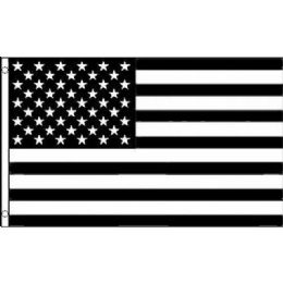 12 pieces Black & White Usa Flags - 3' X 5' - Flag