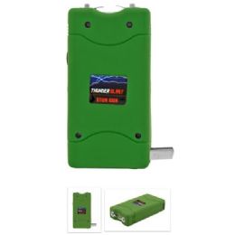 12 pieces Thunder Blast Stun Gun Flashlight With Carrying Case - Green - Outdoor Recreation