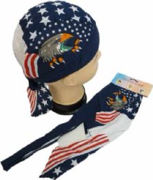 12 pieces American Eagle With Talons Skull Caps - Bandanas