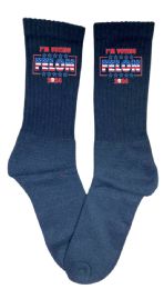 24 pieces "i'm Voting Felon 2024" Socks - Black - Mens Tube Sock