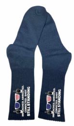 24 pieces "impeached, Arrested, Convicted, Shot Still Standing" Black Socks - Mens Tube Sock