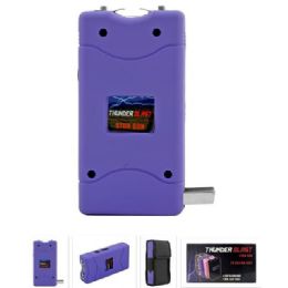 12 pieces Thunder Blast Stun Gun Flashlight With Carrying Case - Purple - Outdoor Recreation