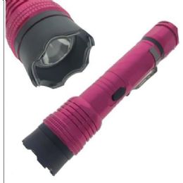 12 pieces 3m Volt 7'' Mini Stun Gun With Led Light - Pink - Outdoor Recreation