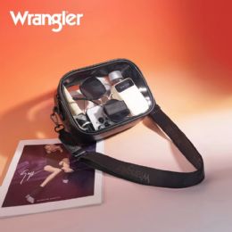 4 Pieces Wrangler Clear Crossbody Bag/stadium Bag - Black - Draw String & Sling Packs