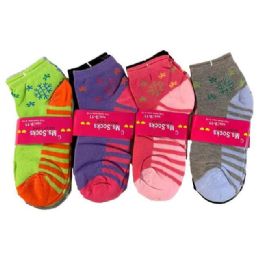 12 pieces Woman/girl's Socks - Snowflake - Girls Ankle Sock
