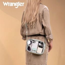 4 Pieces Wrangler Clear Crossbody Stadium Bag - Green - Draw String & Sling Packs