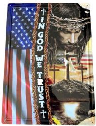 12 pieces In God We Trust Metal Tin Sign - Sign