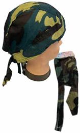 12 pieces Army Camo Skull Caps - Bandanas