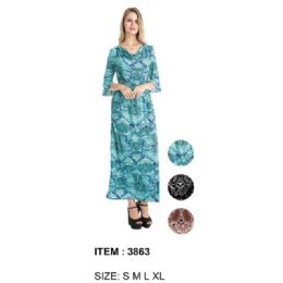 12 pieces of Paisley Print Maxi Dresses - Assorted
