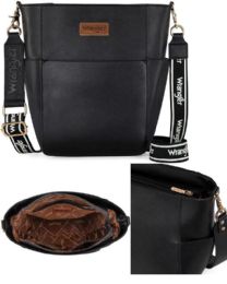 12 pieces Wrangler Shoulder/crossbody Bag Black - Handbags
