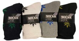72 Pieces Marijuana Leaf Socks - Mens Ankle Sock