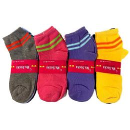 12 pieces Woman/ Girl's Socks - Girls Ankle Sock