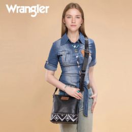 12 pieces Wrangler Aztec Print Crossbody Bag -Black - Handbags