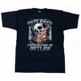 12 pieces "when Guns Are Outlawed - I Will Become An Outlaw" T-Shirts - Black Xxl - Patriotic Tees