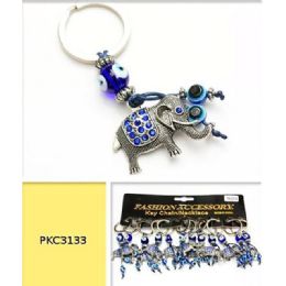 12 pieces Elephant Evil Eye Keychains - Key Chains