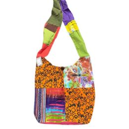 5 pieces Handmade RazoR-Cut Patchwork Hobo Bags - Tie Dye Flower - Handbags