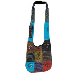 5 pieces Handmade RazoR-Cut Patchwork Hobo Bags - Tie Dye Tree Of Life - Handbags