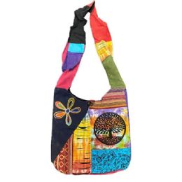 5 pieces Handmade RazoR-Cut Patchwork Hobo Bags - Tie Dye Tree Of Life - Handbags