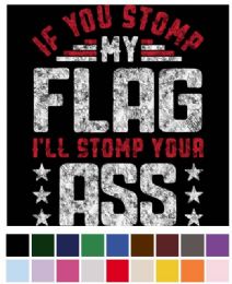 12 pieces Transfer Stomp My Flag - Sewing Supplies