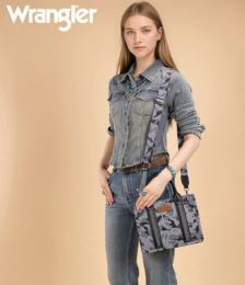12 pieces Wrangler Camo Print Concealed Carry Tote/crossbody -Black - Tote Bags & Slings