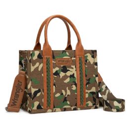12 pieces Wrangler Camo Print Concealed Carry Tote/crossbody -Green - Tote Bags & Slings