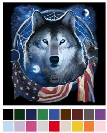 12 pieces Transfer Wolf Dream Flag - Sewing Supplies